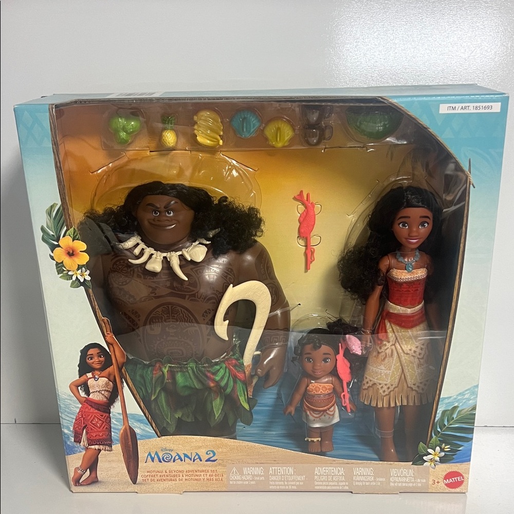 Mattel Moana 2 Adventure Doll Set - Brown and Tan